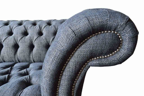 Three-seater couch upholstery design sofa Chesterfield gray sofas room furniture