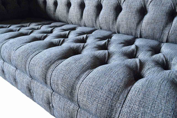 Three-seater couch upholstery design sofa Chesterfield gray sofas room furniture