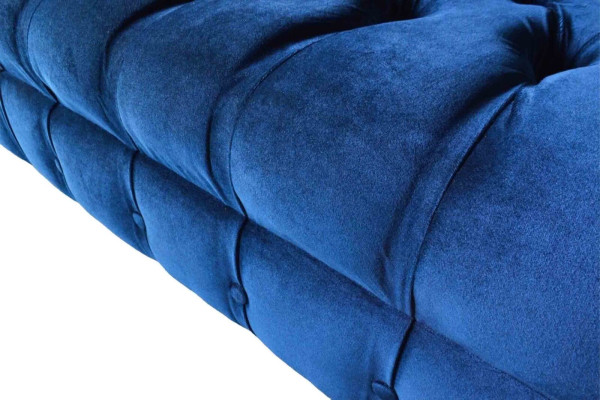 Blue Chesterfield Three-Seater Sofa 3-Seater Sofas Luxury Textile Couches