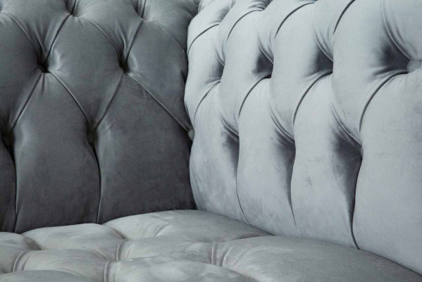 Sofa 3-seater fabric sofas couch upholstery Chesterfield couches grey three-seater