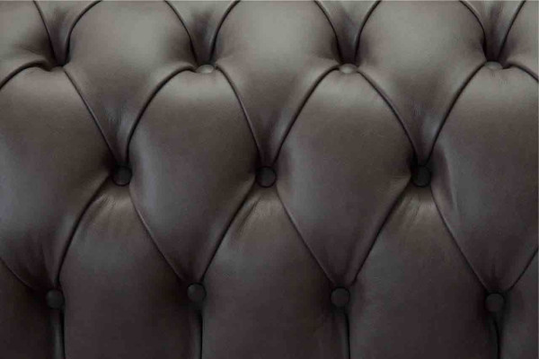 Gray Chesterfield English classic style sofa couch 3 seat cushion 230cm