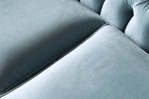Chesterfield 3-seater upholstered couch sofa, textile, modern style, fabric new