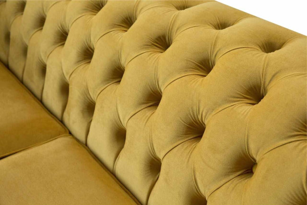 Chesterfield Sofa 3 Seat Design Couch Three-Seater Luxury Furniture Style Textile