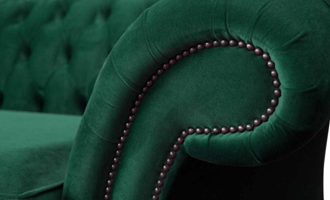 Sofa 3-seater Green Sofas Style Luxury Living Room Design Chesterfield New