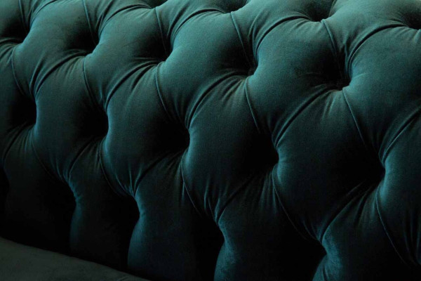 Chesterfield Upholstered 3-Seater Fabric Sofa Three-Seater Couch Velvet