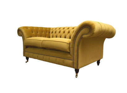 Sofa 2-seater couch upholstered sofa textile fabric Chesterfield couches new