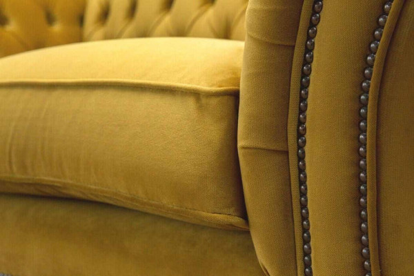 Sofa 2-seater couch upholstered sofa textile fabric Chesterfield couches new