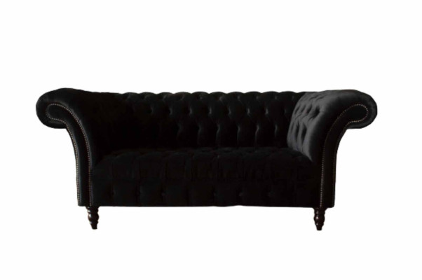 Chesterfield 2-seater designer sofa couch upholstery luxury couches fabric
