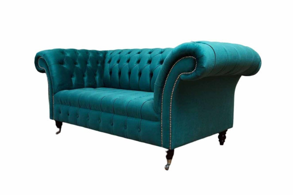 Sofa 2-seater design sofas upholstered couches textile Chesterfield seat