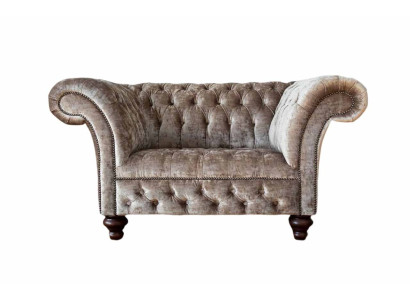 Chesterfield Armchair Couch 1-Seater Sofa Textile Fabric Sofas Upholstery New