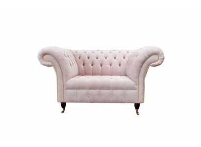 Armchair Upholstery Sofa Fabric Chesterfield Couches 1-Seater Single-Seater Pink