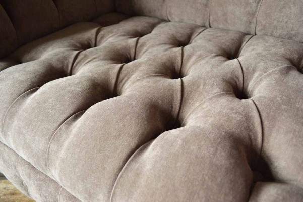 Chesterfield Sofa Couch 1 Seater Luxury Textile Fabric Couches Upholstery New