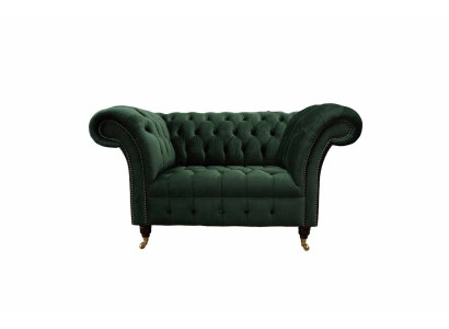 Armchair Design Relax Green Textile Living Room Upholstery Chair Luxury Single Seater