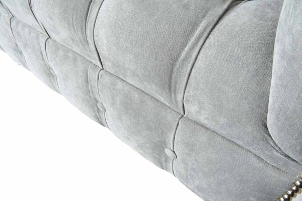 Gray Chesterfield Wingback Armchair Gray Armchair Couch Fabric Sofa Living Room