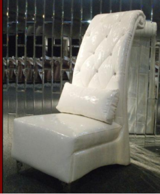 Luxury Armchair Chesterfield Faux Leather 1-Seater White Lounge Chair