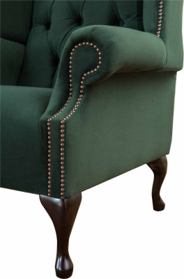 Chesterfield design armchair upholstery luxury textile couches wing chair