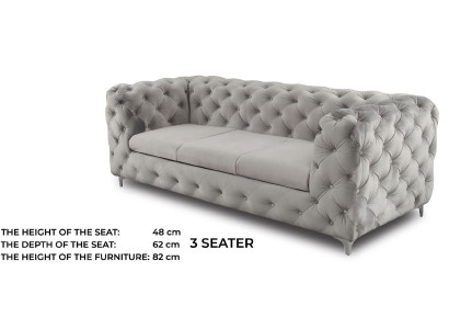 Three-seater Chesterfield sofa upholstery furniture living room furnishings