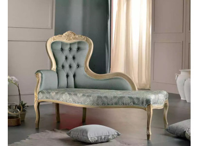 Luxury furniture chaise longue living room classic design textile upholstery