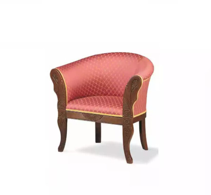 Classic designer armchair, living room furniture, textile furniture, upholstered seat