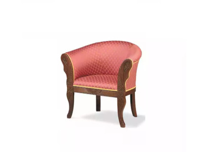 Classic designer armchair, living room furniture, textile furniture, upholstered seat