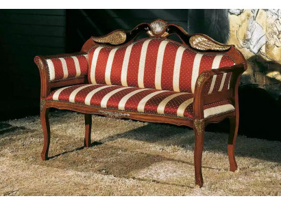 Classic bench upholstery furniture baroque style textile bench two-seater