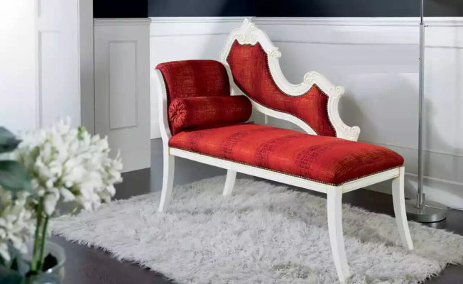 Red chaise lounge classic furniture living room furniture designer lounger