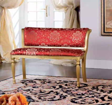 Bench cushion fabric seat style classic designer living room furniture