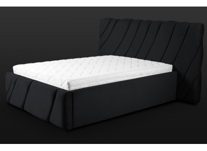 Black bed velvet beds double bed 160x200 design hotel furniture
