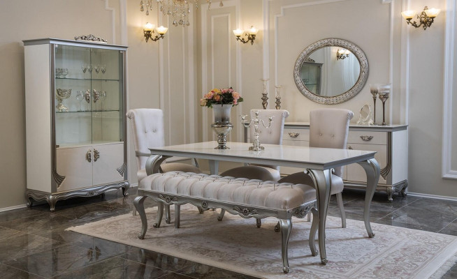 Exclusive classic dining room furniture with decorative details