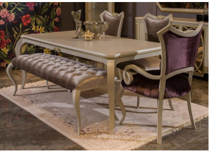 Luxury Dining Room Dining Table Chair Set Group Suite Table Tables Suite 5-piece.