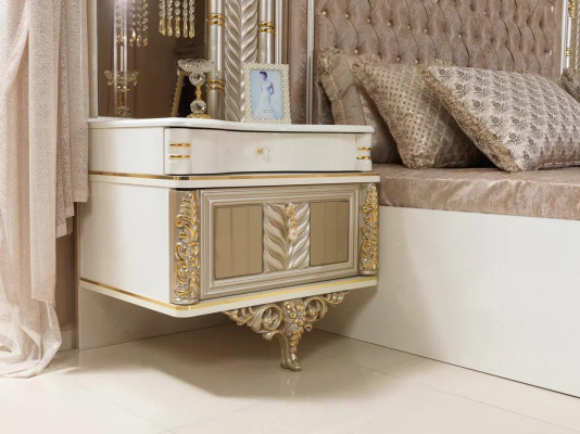 Bedroom set bed 2x nightstands dressing table with mirror luxury new