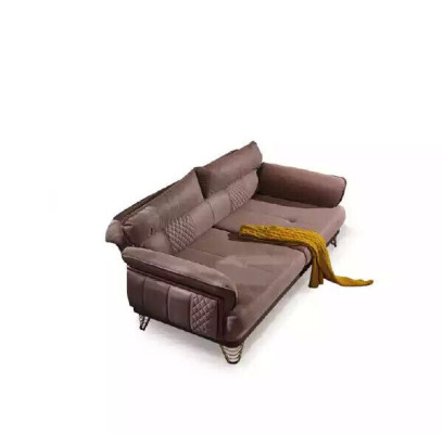 Brown luxury sofa set 3+3+1 seater living room furniture sofas armchair