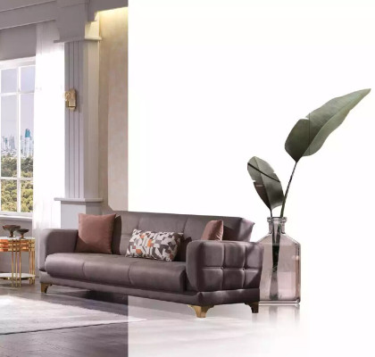 Designer Sofa Pink 3-Seater Designer Living Room Couch Textile Furniture Sofas