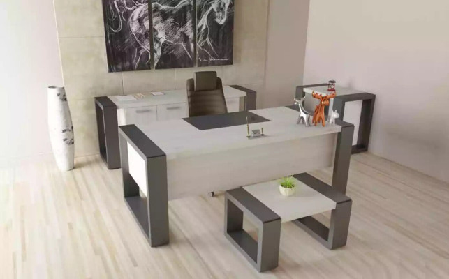 Modern white desk designer office furniture wood table study room
