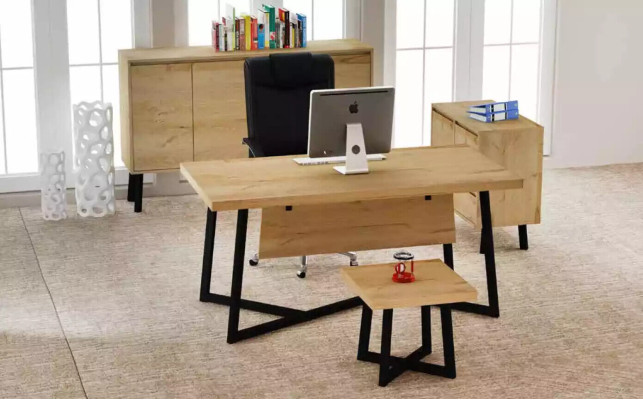 Designer coffee table luxury brown side table office wood furniture stylish