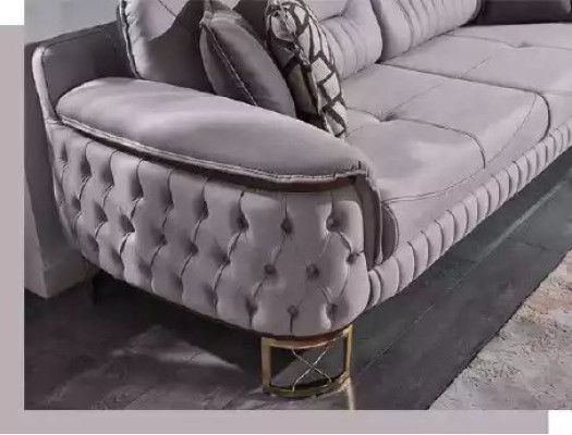 Brown Luxury Chesterfield Sofa 3-Seater Leather Couch Sofas Modern Style