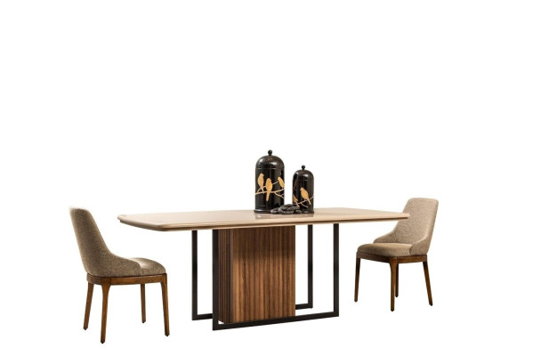Dining room dining group complete dining table chairs 9-piece beige dining corner set
