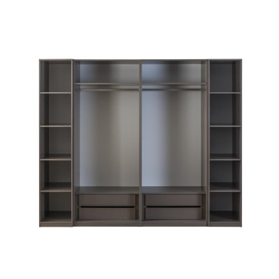 Modern wardrobe, closet, wooden wardrobe, wood, gray bedroom wardrobe.