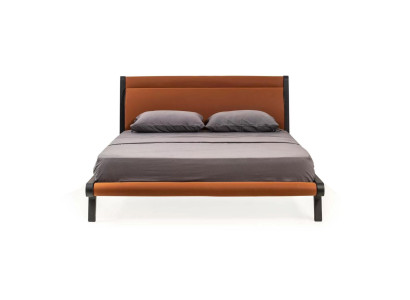 Double bed bed frame orange bedroom bed bedroom wood