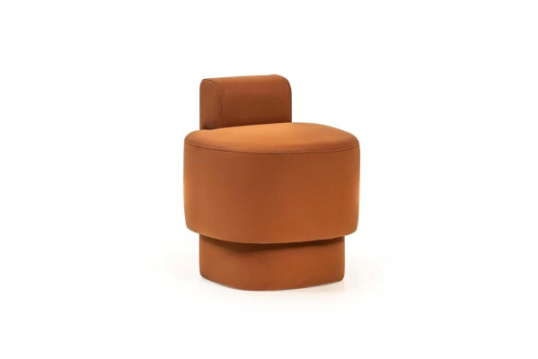 Stool Orange Upholstered Stool Footstool Modern Seat Furniture