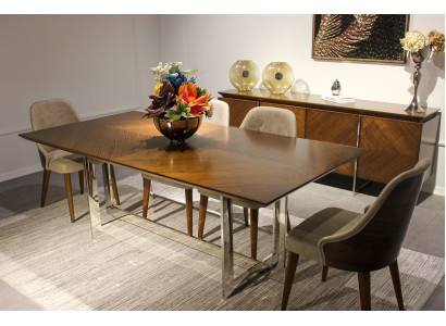 Complete set dining table luxury dining room design furniture sideboard 4x chairs