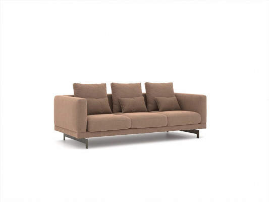 Complete 6-piece brown furniture set: 2x three-seater sofa, upholstered furniture, 2x armchair