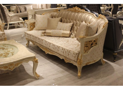 Exquisite living room sofa set 3+3 seater modern design beige new
