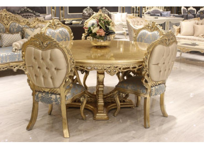 Designer Complete 4x Chair Set Dining Room Designer Wood Chair Suite Set New