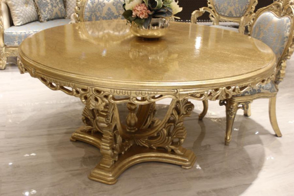 Luxurious Round Dining Table Design Classic Dining Room Tables Furniture Gold New