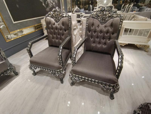 Luxurious comfortable living room armchair modern armchair stylish brown