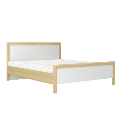 White bedroom furniture luxury bed nightstands large wardrobe