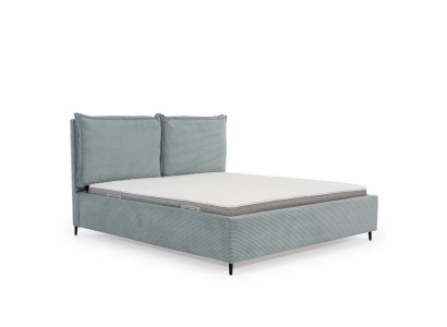 Large bedroom bed, luxurious textile bed, stylish upholstered beds