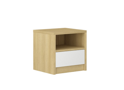 Light brown nightstand 1x drawer designer bedroom wooden console