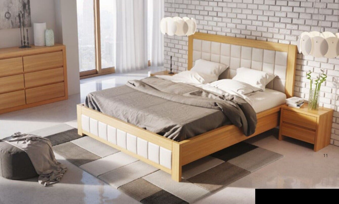 3-piece bedroom set bed 2 bedside tables console beds double hotel upholstery